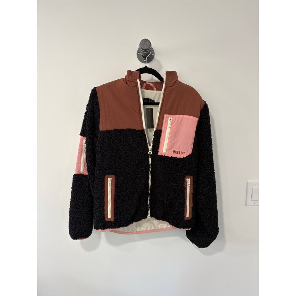 WSLY Sherpa Barrow Full Zip Fleece Jacket Size S